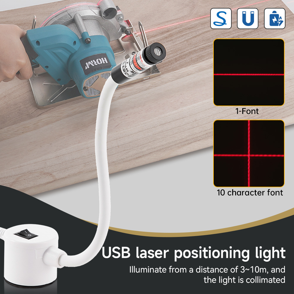 Industrial Laser Cutter - USB-aangedreven rood laserlicht naaien positioneringslamp snijden