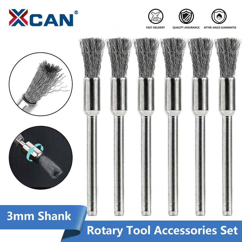 Cnc Router Bit - XCAN Staaldraad Wielborstel Set 3.0mm Schacht