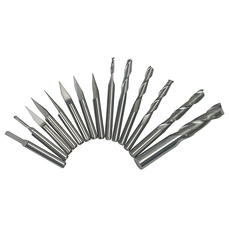 Cnc Router Bit - 14-delige CNC-freesset 3.175 mm, graveermachine, snijmes