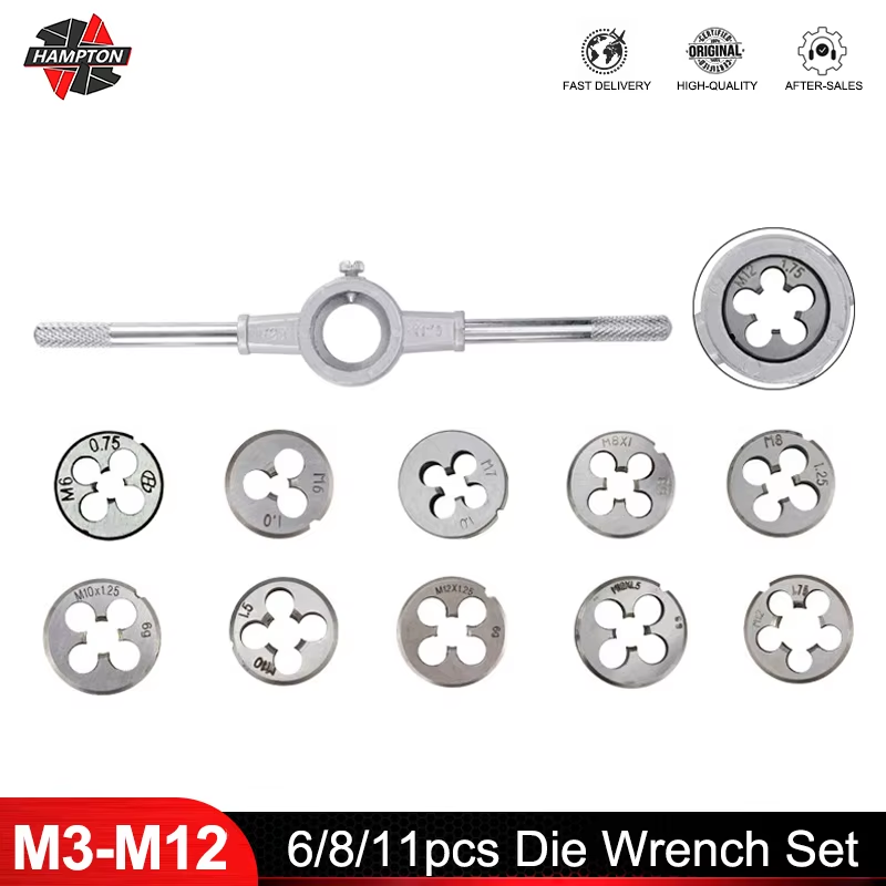 Cnc Router Bit - Hampton 6Pcs/8Pcs/11Pcs Draad Die Wrench M3