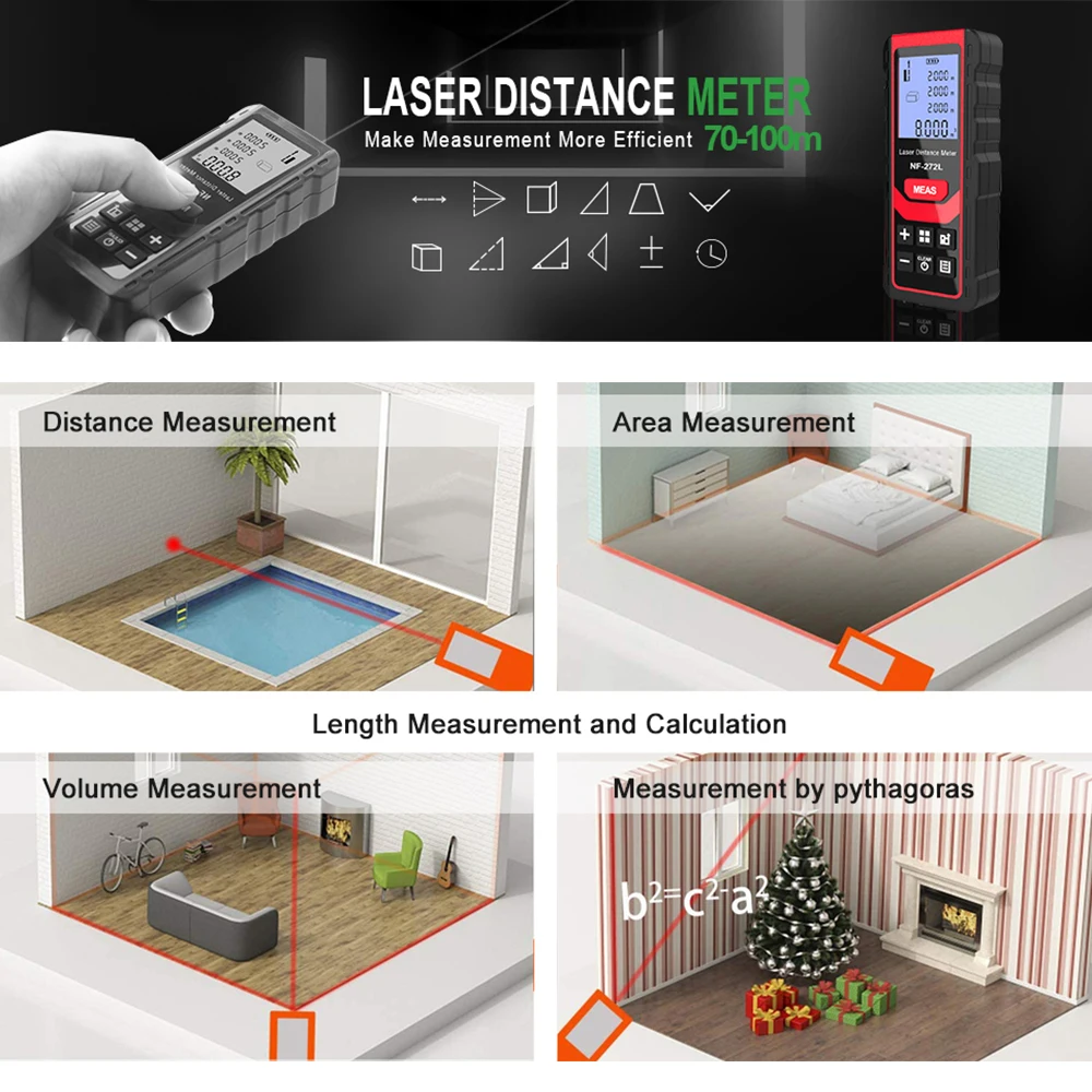 Noyafa NF-271 Laserafstandsmet - Industrial Laser Tape Measure recensie en prijs