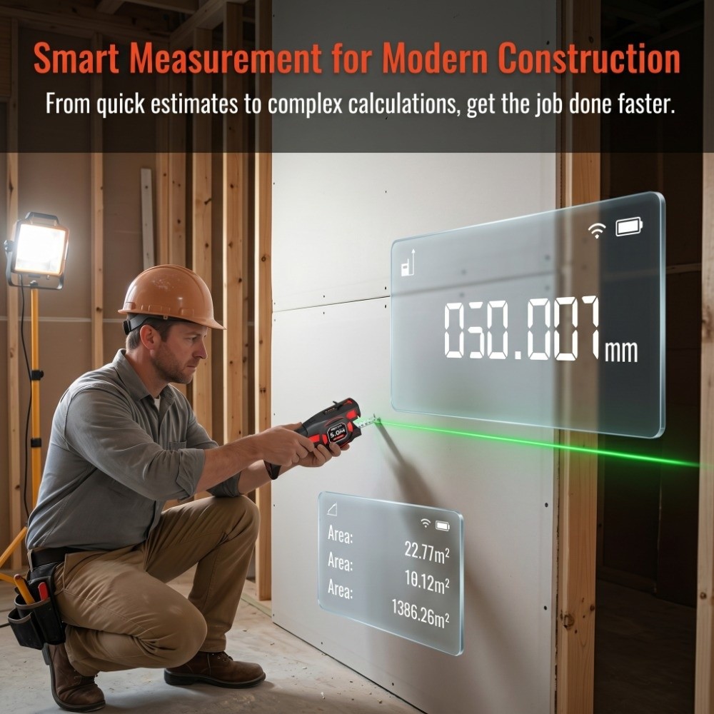 3-in-1 Laser Meetlint Intrekba - Industrial Laser Tape Measure recensie en prijs
