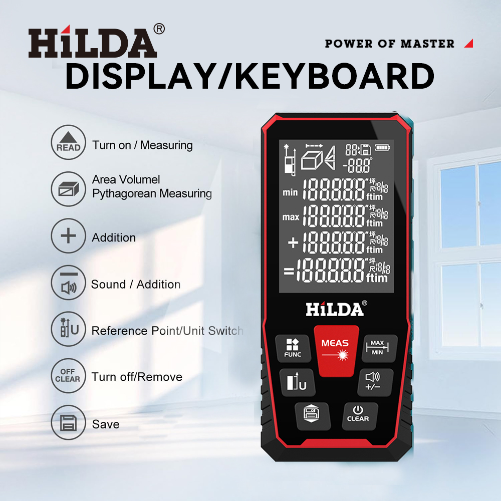 HILDA Laser Afstand 50M/100M/1 - Industrial Laser Tape Measure recensie en prijs