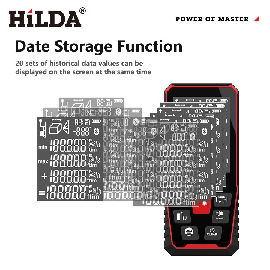 HILDA Laser Afstand 50M/100M/1 - Industrial Laser Tape Measure recensie en prijs