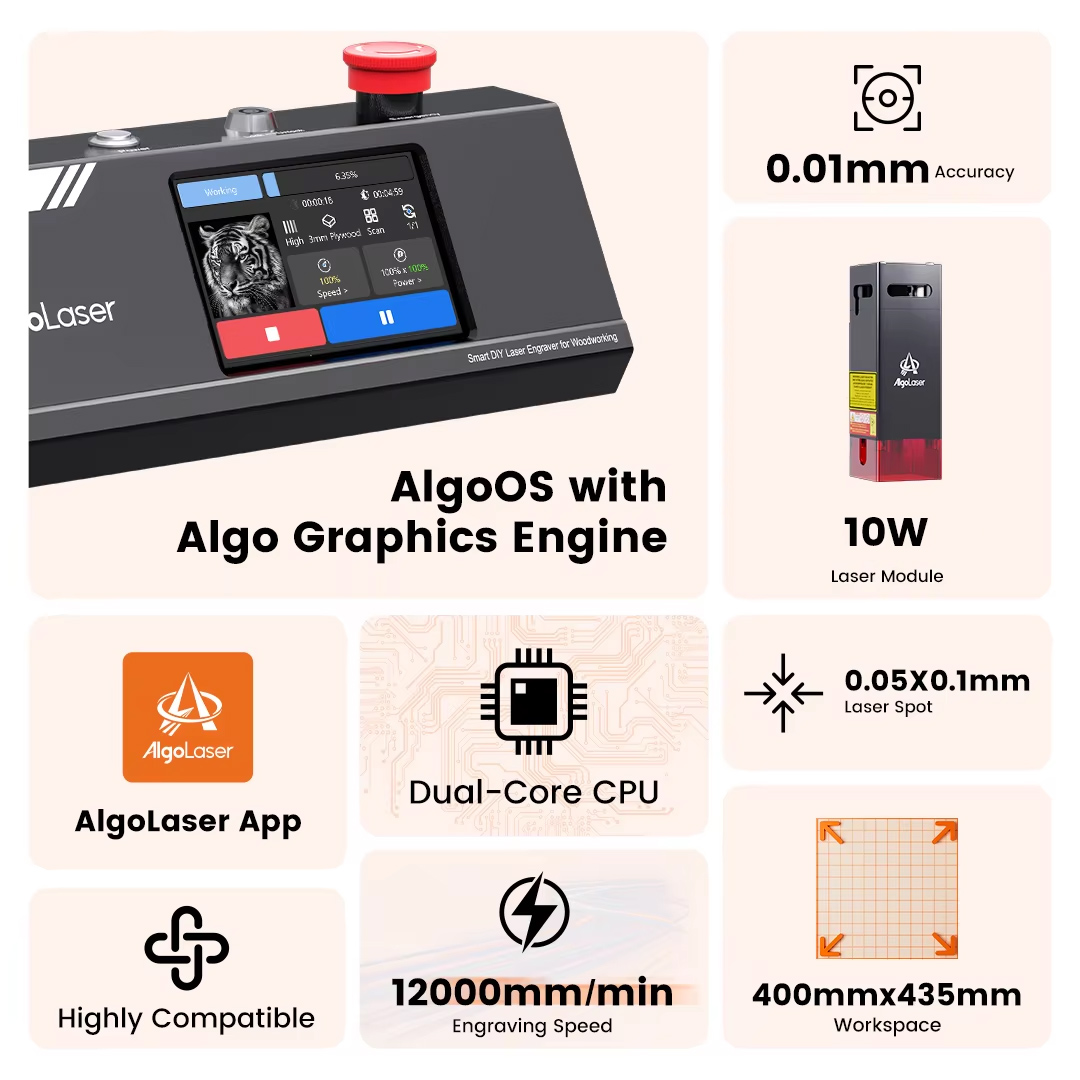 Algolaser DIY Tafel 40*43 cm C - Industrial Laser Cutter recensie en prijs