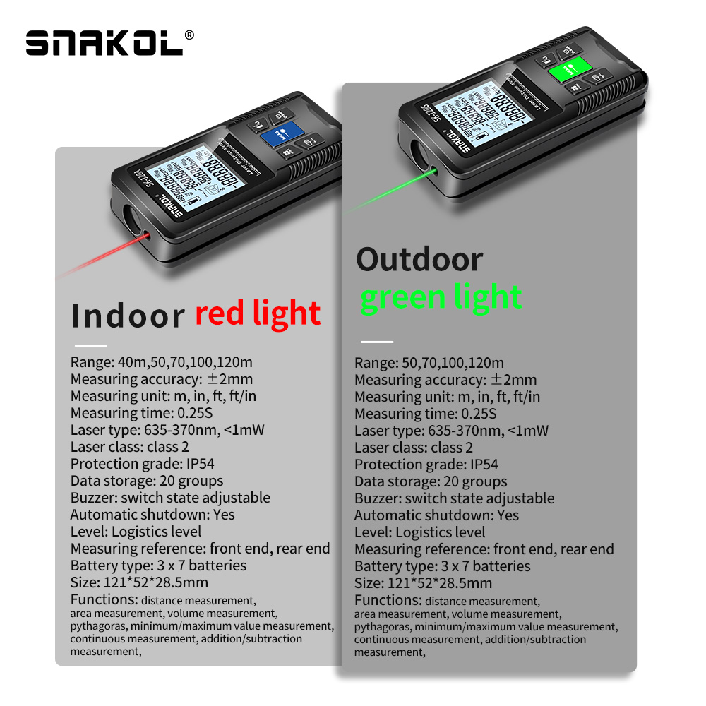 Snakol Laserafstandsmeter 40m  - Industrial Laser Tape Measure recensie en prijs