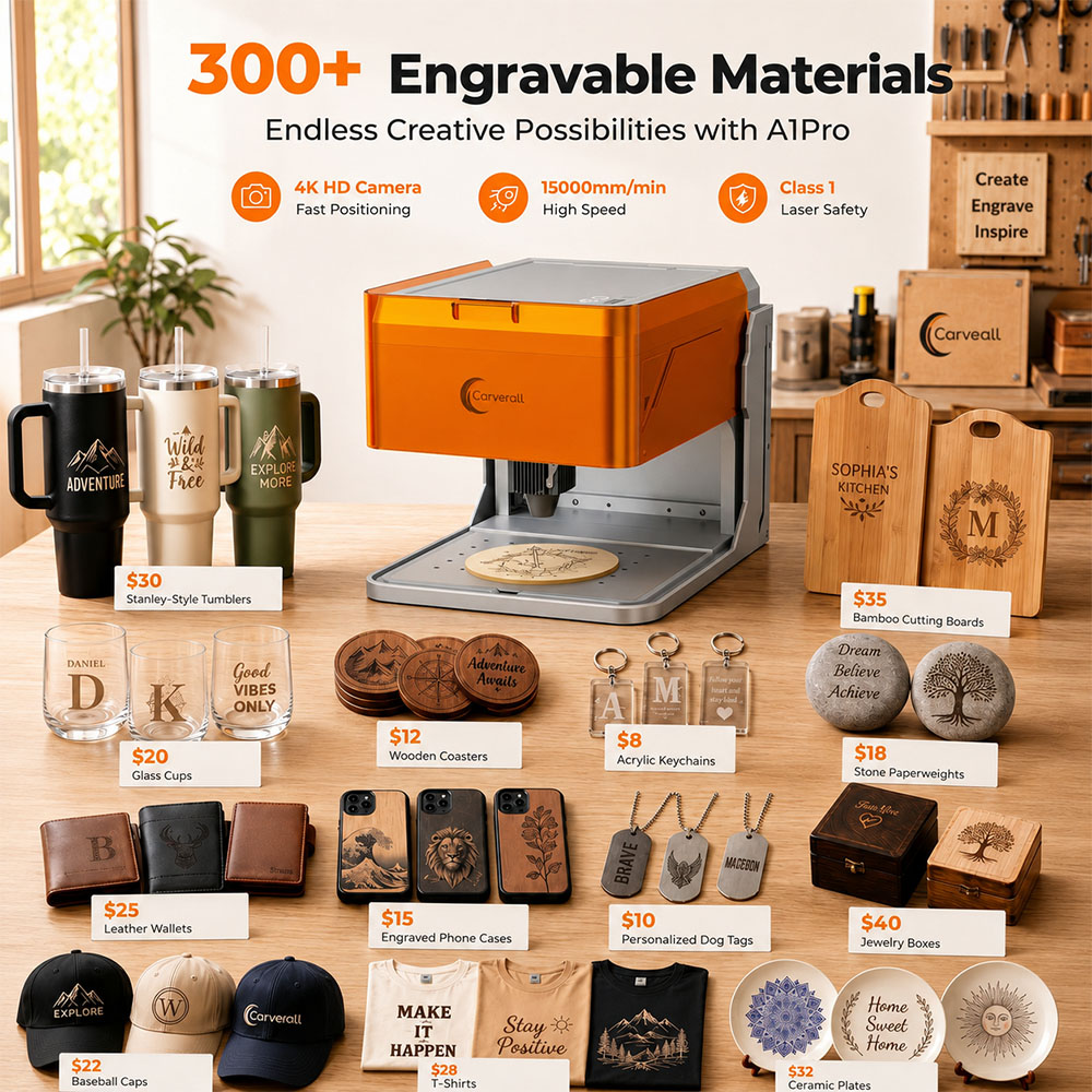 Carverall A1PRO 10W Lasergrave - Industrial Laser Etching Machine recensie en prijs